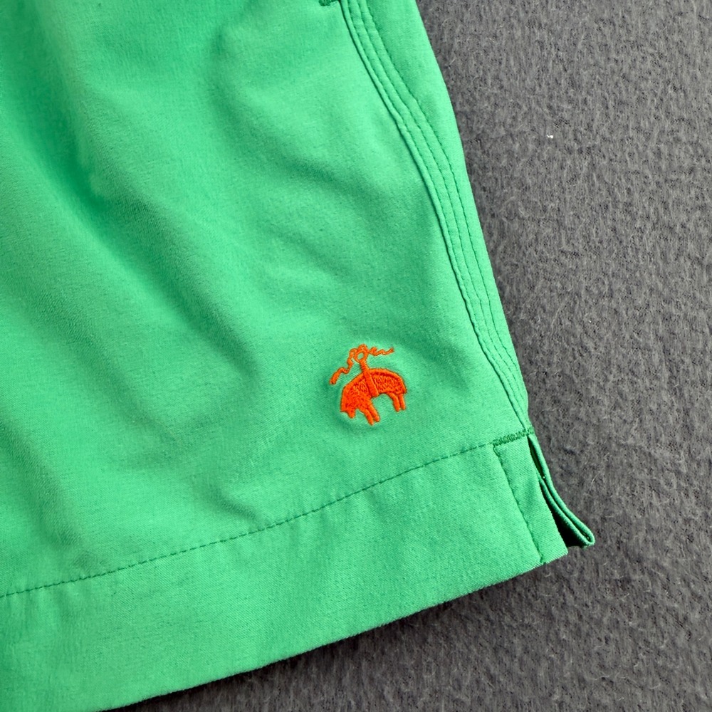 Brooks Brothers Swim Trunks Men's S Green Mesh Lined Drawstring Board Shorts - Picture 3 of 9